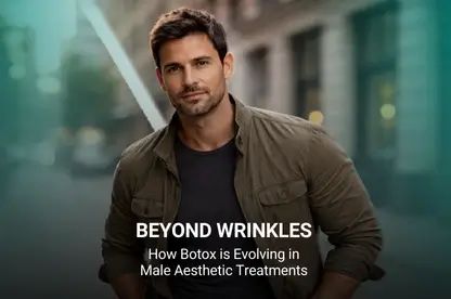 A male patient receiving a Botox treatment for jawline definition and facial rejuvenation at Estetik International.